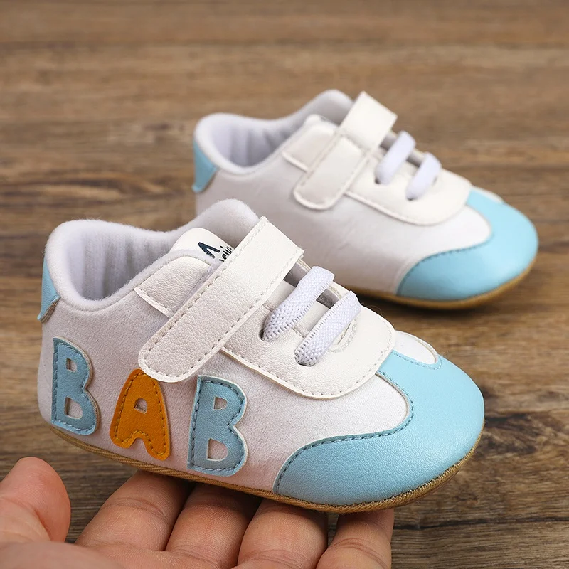 Baby Boy Girls Shoes Newborn Sneakers First Walkers Infant Toddler Anti-Slip Soft Sole Letter Print Newborn Baby Shoe 0-18 Month