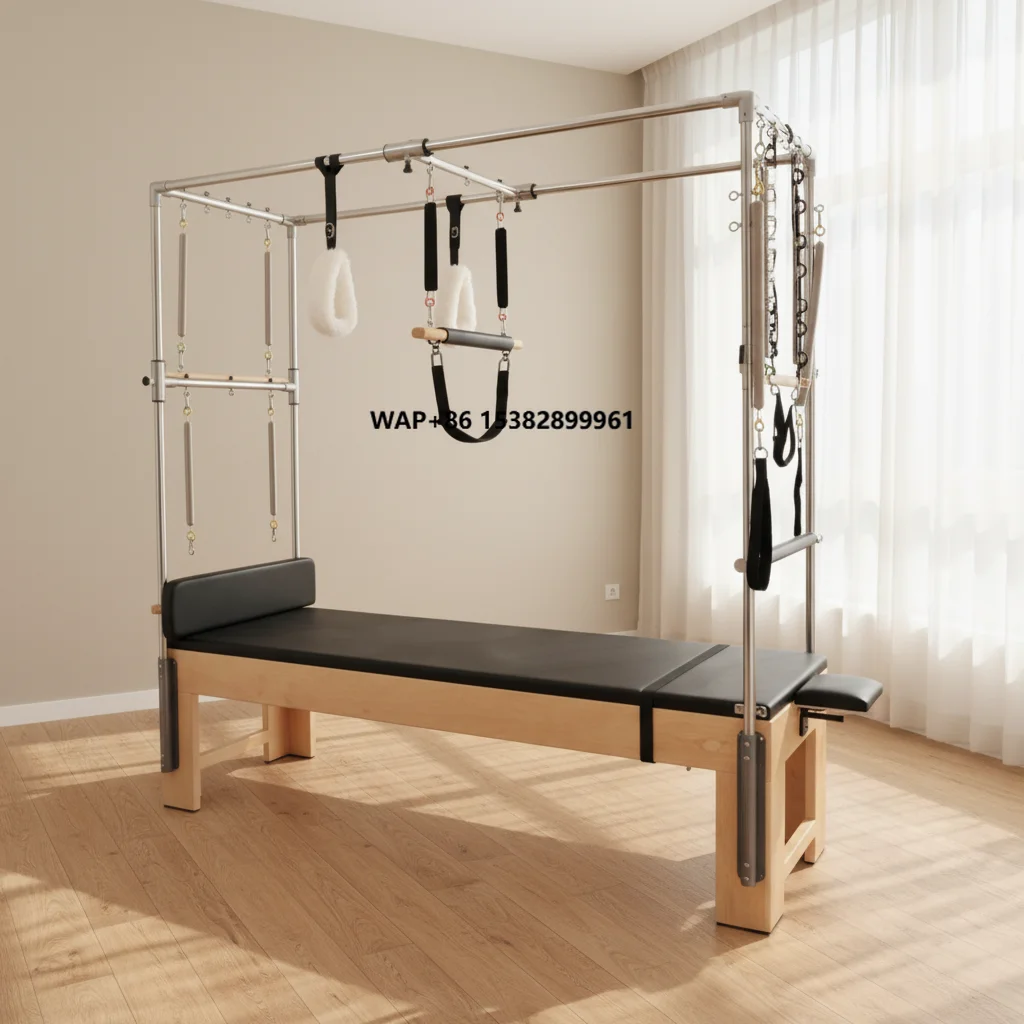 

High-end Gym Fitness Machine Multi-purpose Spine Corrector Adjustable Resistance Padded Handles Pilates Cadillac Reformer