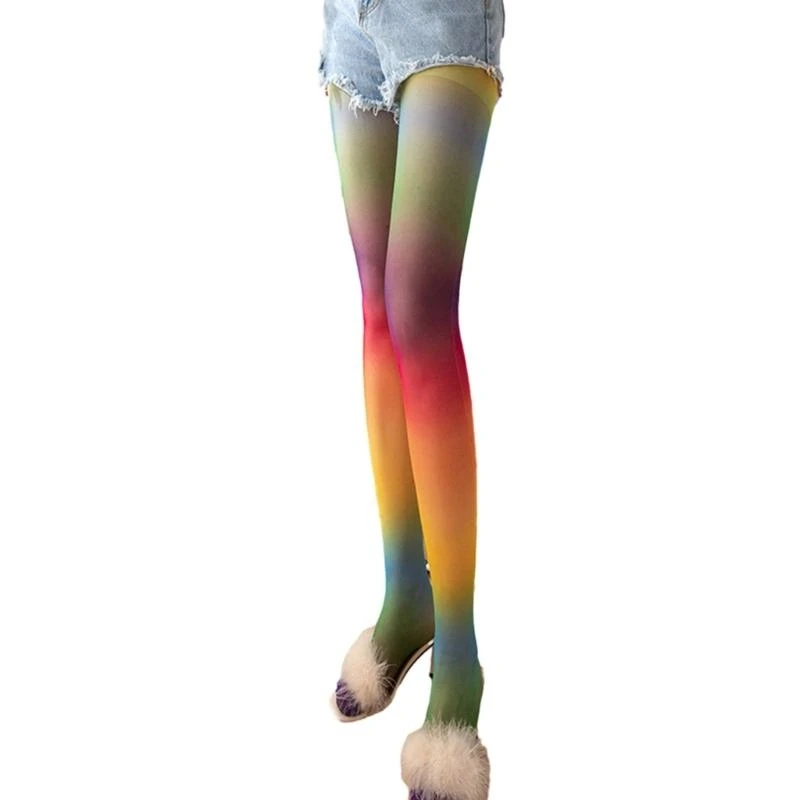 

Sheer Tights for Women Gradients Pantyhose Control Top Thigh High Stockings