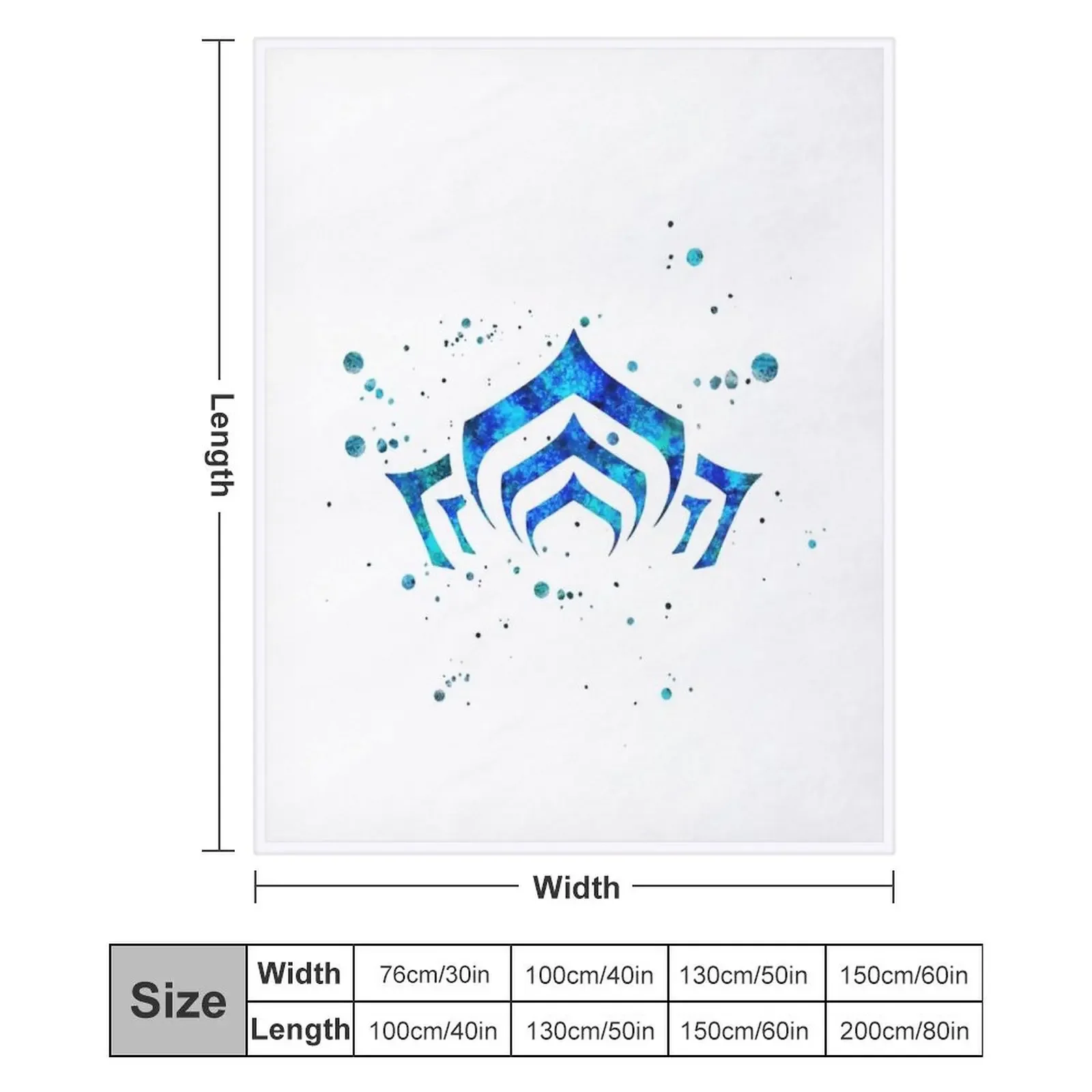 بطانية رمي بألوان مائية بشعار Warframe، بطانيات سميكة فاخرة للسرير، بطانيات أنيمي مرجحة #6