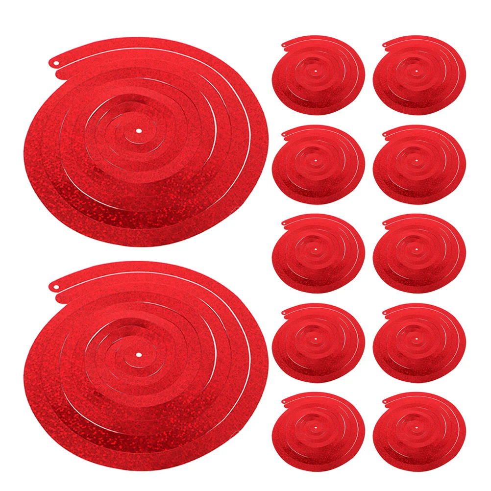 12Pcs Hanging Swirls Party Decorations Ceiling Walls Doors Birthday Weddings Graduations Vibrant Lightweight Pet Materials
