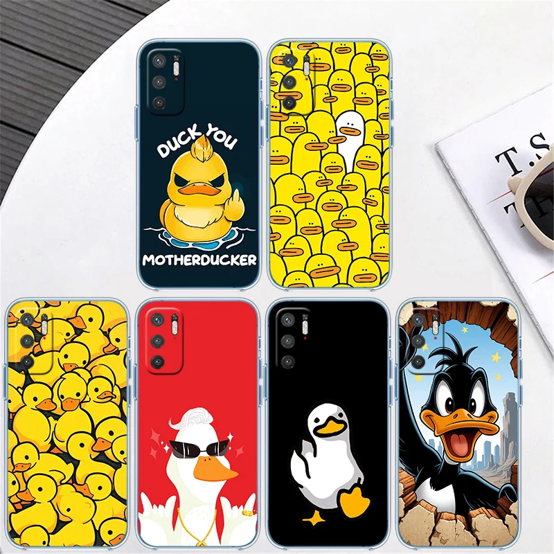 DUCK Cartoon Transparent Phone Case for Motorola Moto Edge 20 30 40 50 S30 Fusion Ultra Pro Neo Lite + G200 G23 view 4