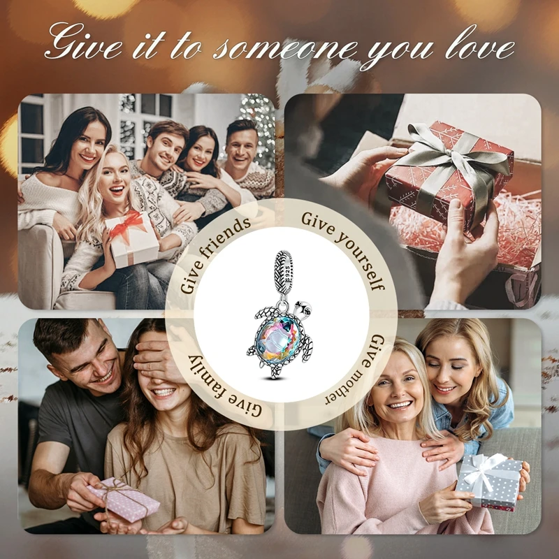 مولا 1 قطعة رائجة البيع 925 الفضة السلاحف البحرية سحر صالح الأصلي سوار DIY امرأة مجوهرات