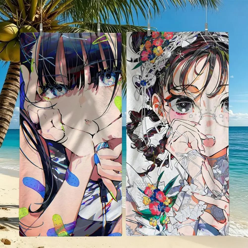 Artist Y-Yoneyama Mai Art Towel Towel Beach Towel Oversized Quick Dry Towel Absorbent Soft Swim BeachTowels for Men Women