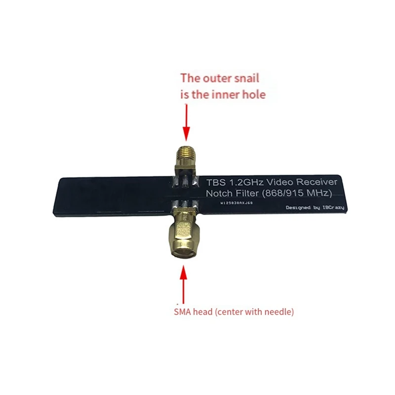 1 Piece 1.2Ghz For VRX Notch Filter 868/915 Mhz Improves Video Reception Fit For 1.2-1.3Ghz Video Receivers In Combination Black