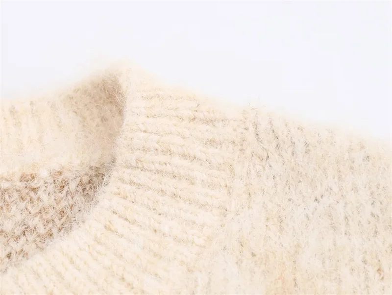 سترة نسائية 2025 موضة جديدة للشتاء بأكمام طويلة من قماش الجاكار المحبوك للنساء سترة علوية أنيقة غير رسمية للسيدات #4