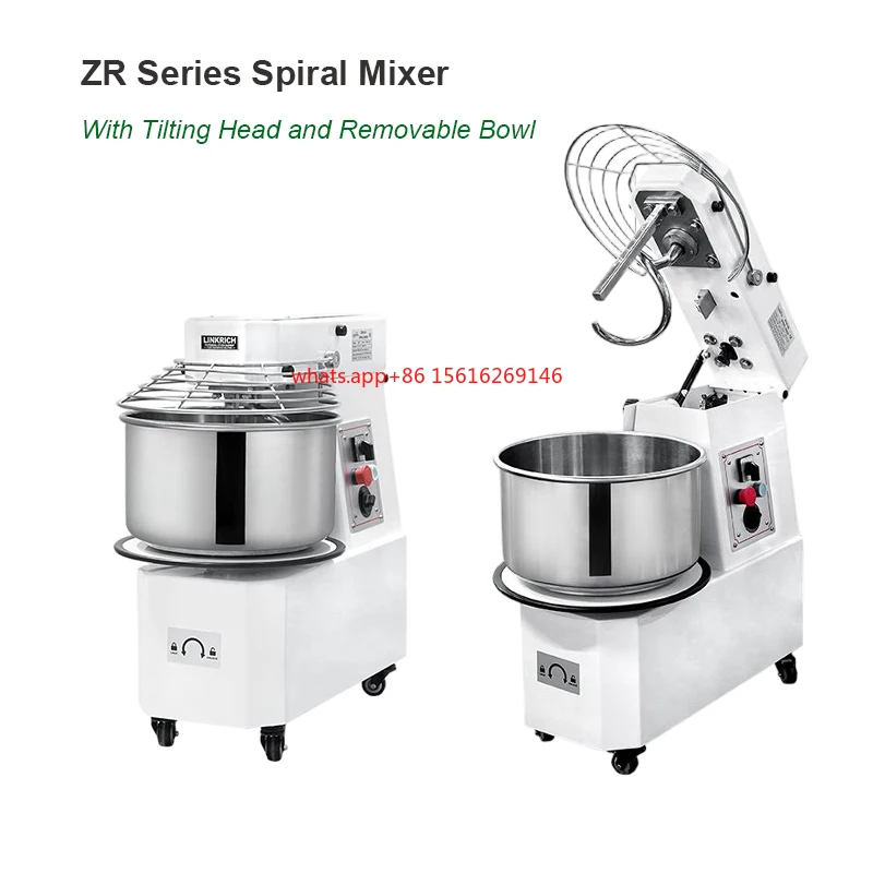 

Linkrich Commercial Stand 5~25 50 75 100kg Electric Flour Dough Kneader Mixer Spiral Pizza Cake Bread Machine Bakery Equipment