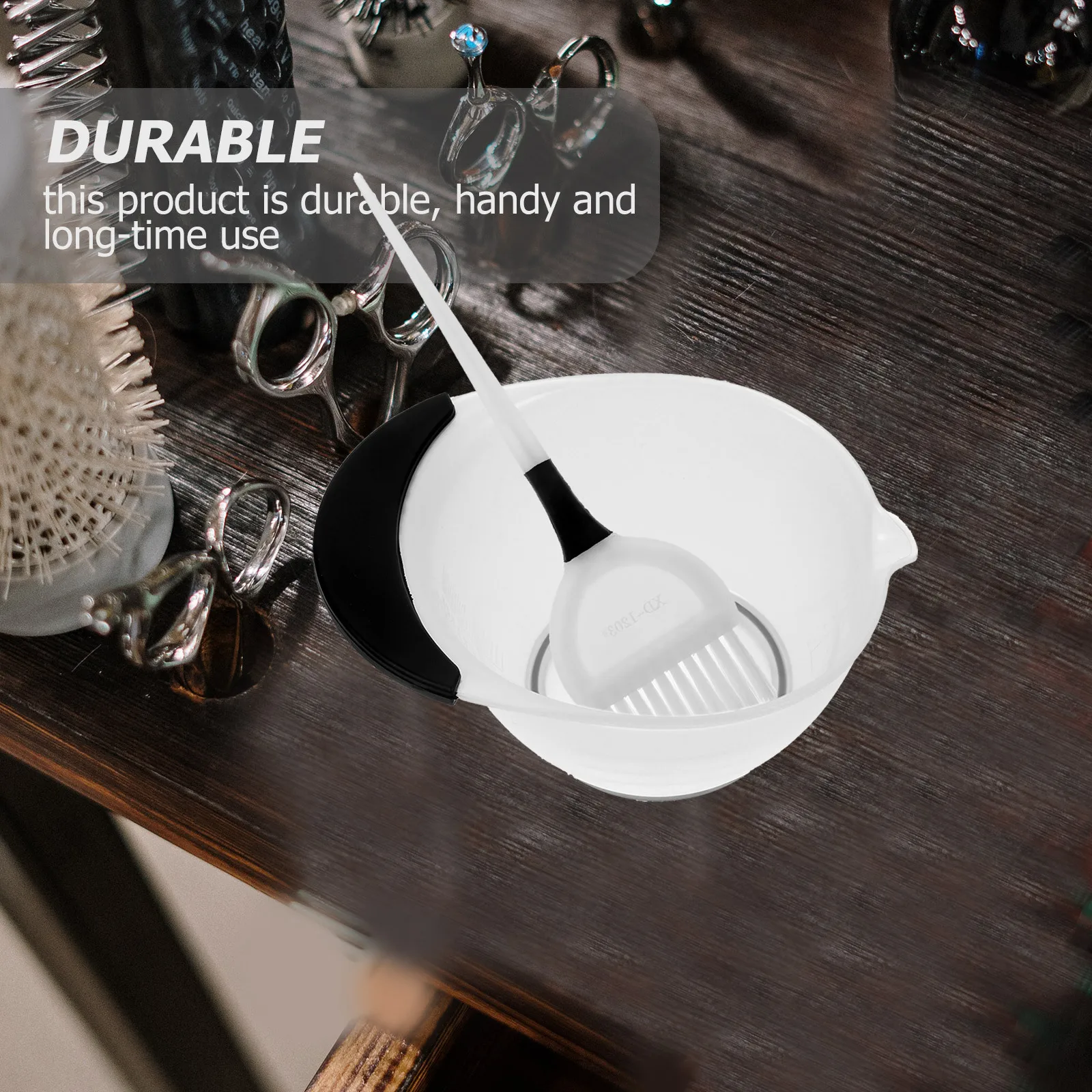 

1 set Dye Brush Bowl Set White Premium Material For Even Coloring Durable Hairdressing Accessory Salon Hair Color Tool Hair