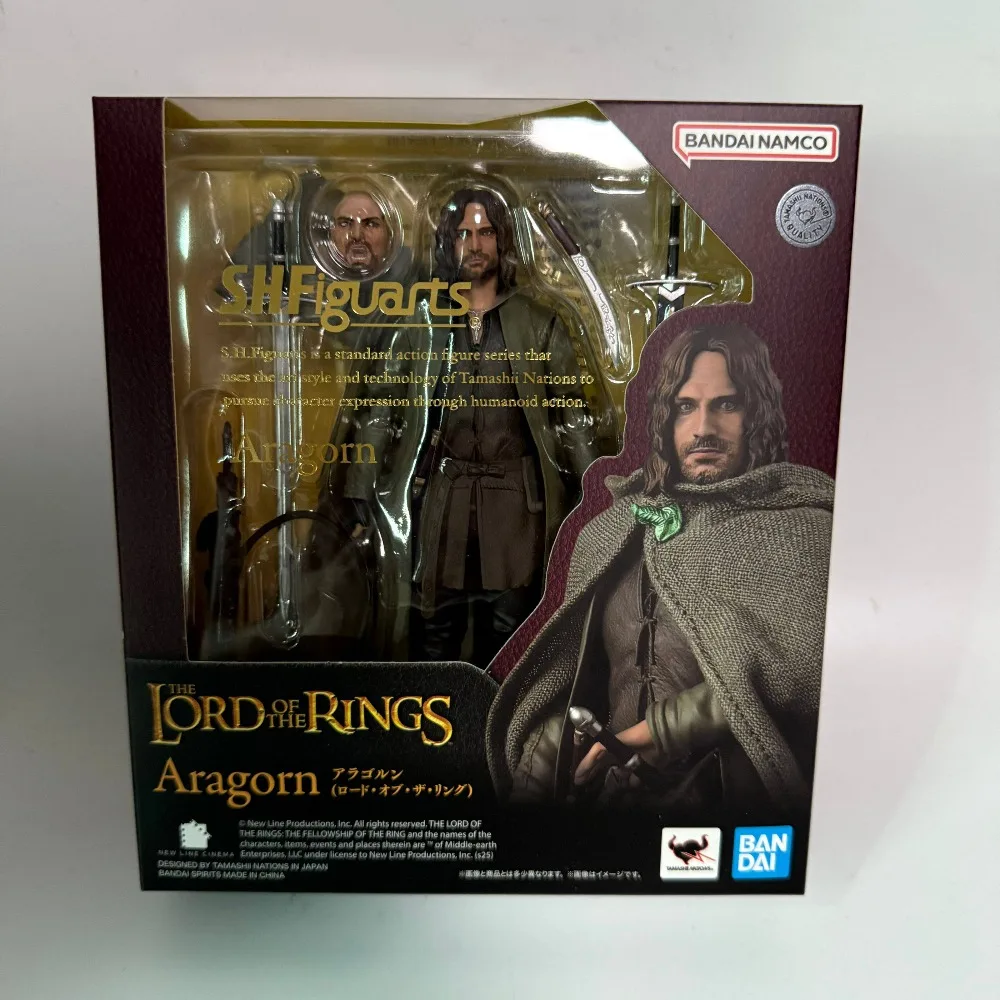 Authentic Original  Bandai SHF The Lord of the Rings Aragorn,Fellowship of the Ring Articulated Collectible Action Figure
