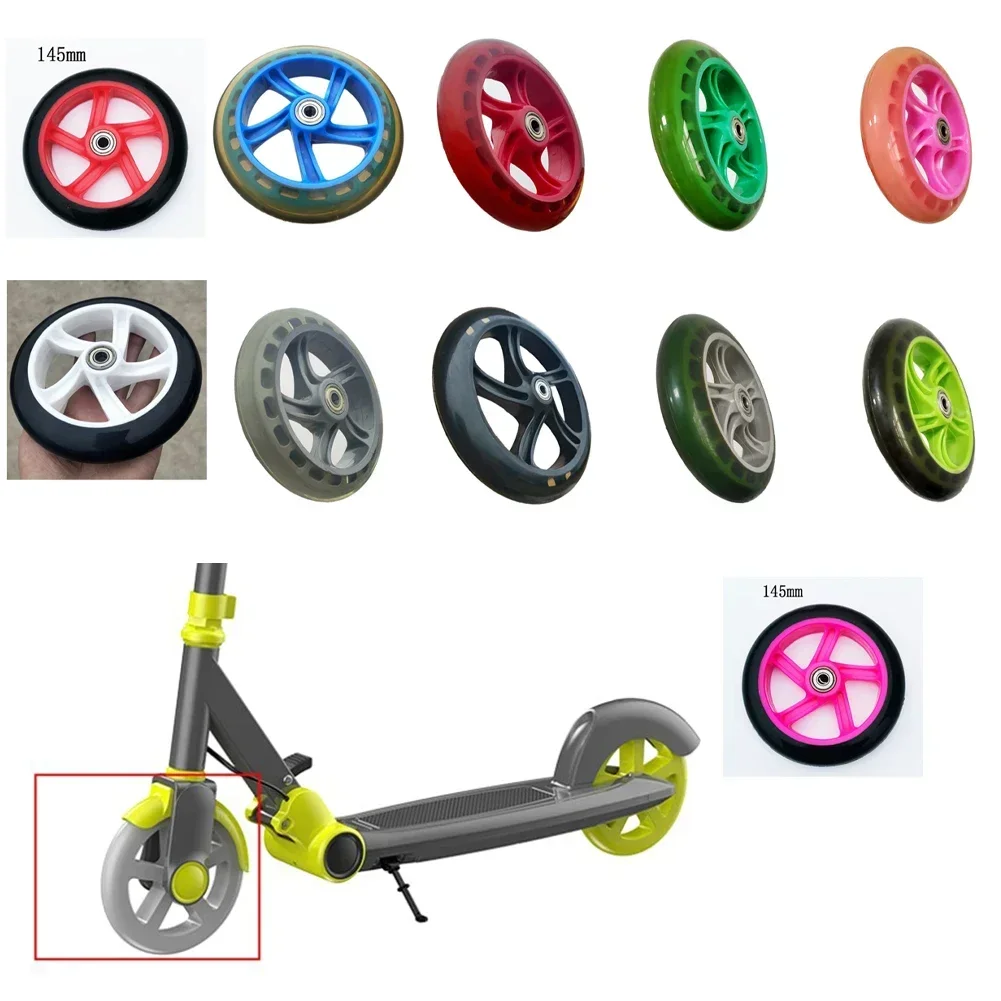 1pc Scooter Wheel 6 Inch Universal Wheels Wheelchair Front Wheels With Bearing 145mm High Elasticity No Slip Replacement Parts