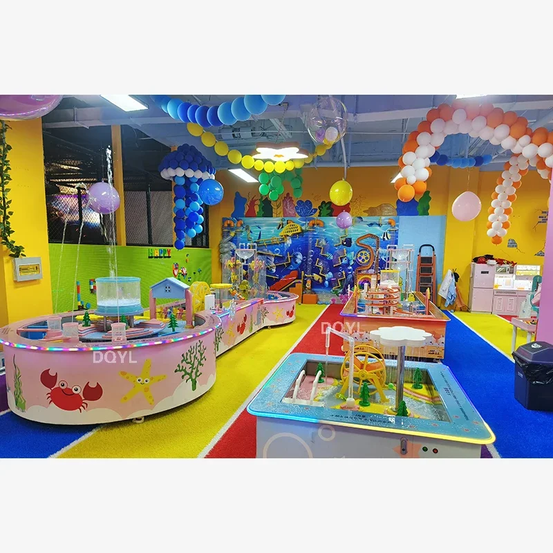 Kids Water table amusement equipment attractive indoor playground  play game for kids children water spray interact 