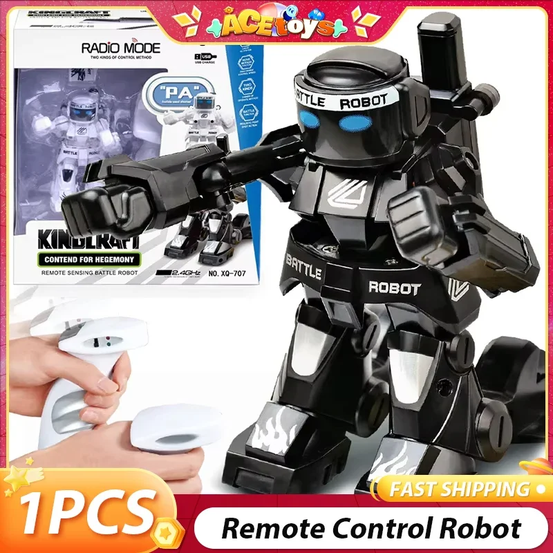 2.4G RC ロボット ボクシング バトル ロボット おもちゃ リモート コントロール ロボット ヒューマノイド ファイティング ロボット 子供用 2 つのコントロールおもちゃ付き