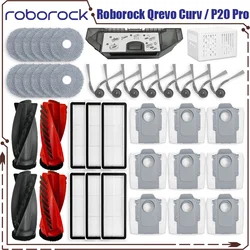 Roborock Qrevo Curv / P20 Pro Accessories Main Roller Side Brush Hepa Filter Mop Cloth Dust Bag robot vacuum cleaner Parts