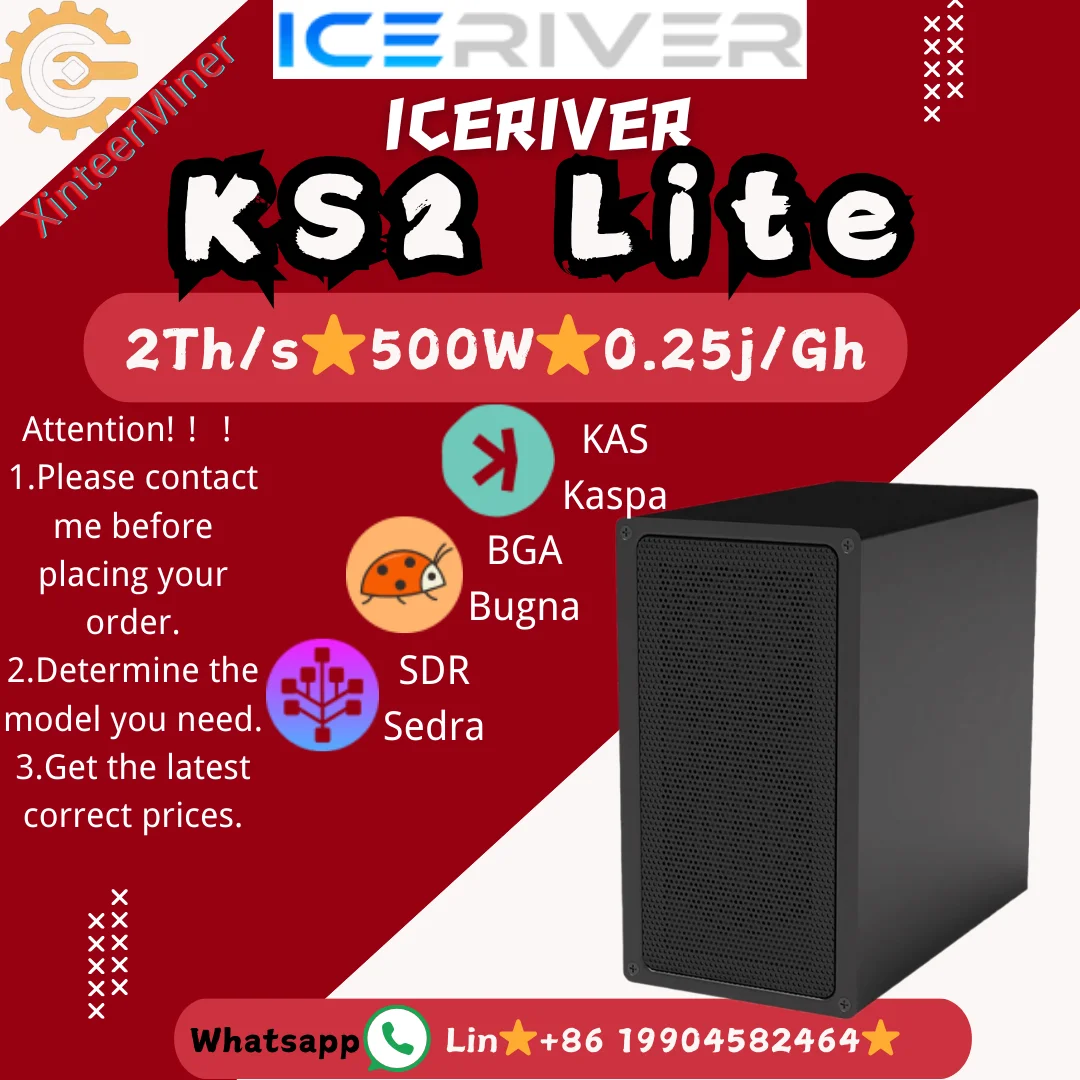 New IceRiver KS0 Ultra / KS2 Lite / AL2 Lite / KS5L / KS5M KAS Miner Kaspa Mining Machine Free Shipping with PSU