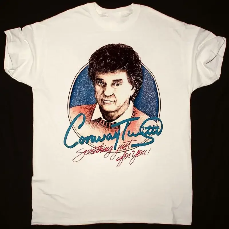 Conway Twitty Music Star Heavy Cotton White All Size T Shirt
