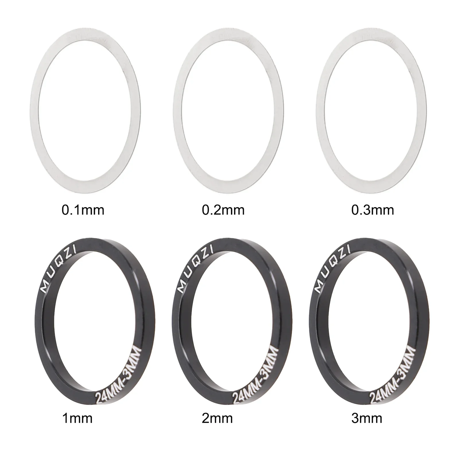 6pcs Bike Bicycle Bottom Bracket Crankset Washer 24 29 30mm For BB86 91 92 PF30 BB30 Crank Crankset Bottom Spacer Cycling Part