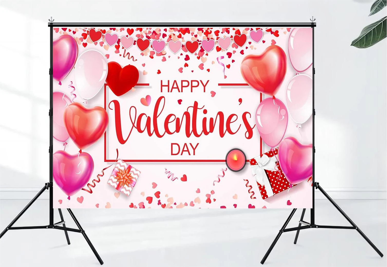 Happy Valentine's Day Background Banner Valentine's Day Love Candy Background Valentine's Day Couple Photo Decoration