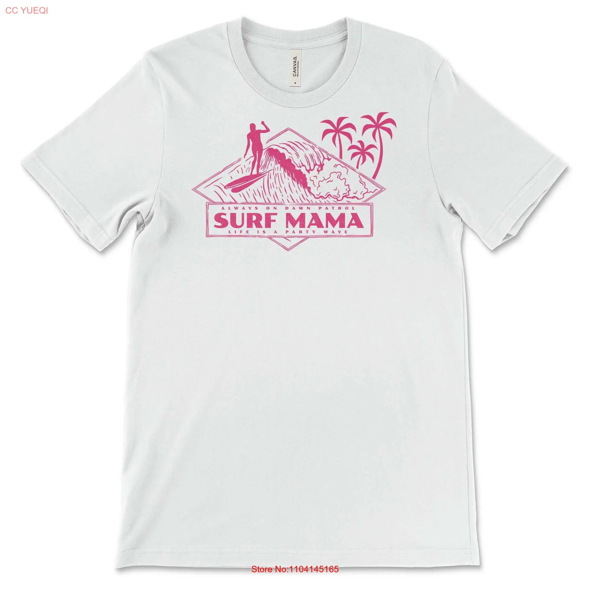 Футболка для серфинга мамы в стиле ретро с длинным или коротким рукавом