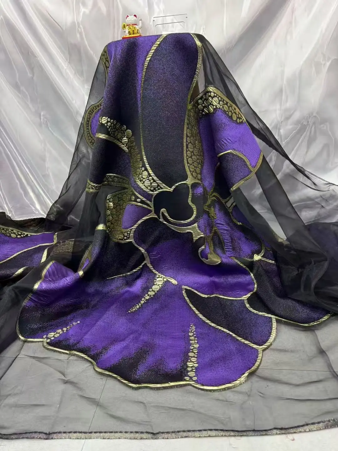 

Lace Fabric High Quality 2026 African Jacquard Brocade Damask Fabric Luxury Sewing Fabrics Nigerian For Women Party Dress 5 sold