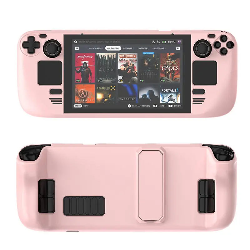 New Colorful Protective Case For Steam Deck OLed Game Console Protective Cover ,For Steam Deck Shell with Bracket - view 4