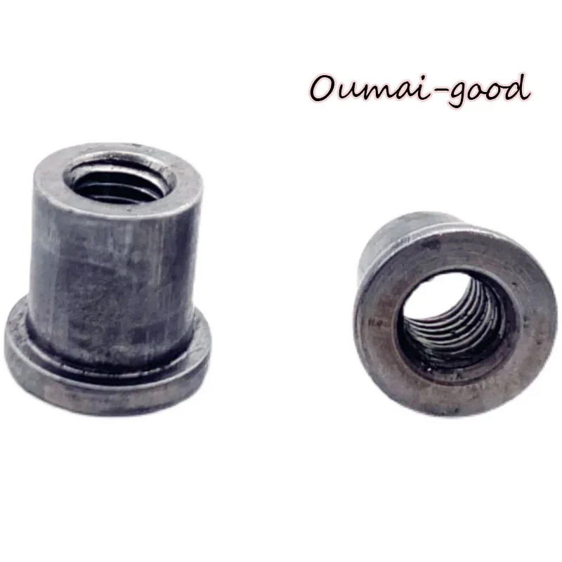 20/50pcs High Quality Metric Grade 4.8 Carbon Steel T-shaped Welding Nut Step Round Nut Cold Heading Iron Plate T-cap M6 M8 M10