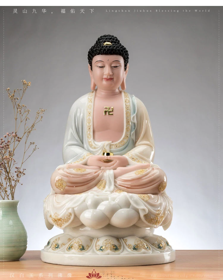 Asia TOP High-grade Sakyamuni Amitabha buddha statue HOME family Temple Worship Bless Patron saint God bring good luck