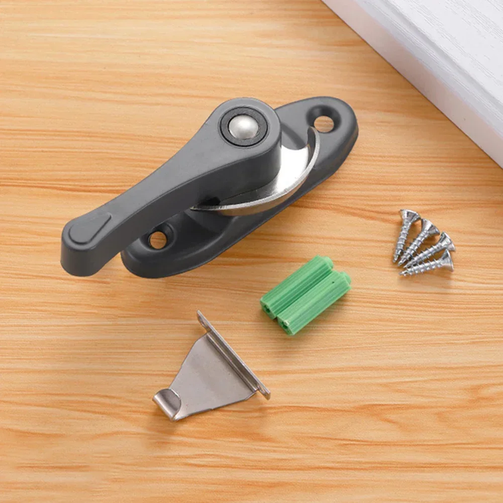 Window Hook Lock Aluminum Alloy Window Sash Blocking Lock Universal Sliding Door Lock Buckle With Hook Hardware Limiter Latch
