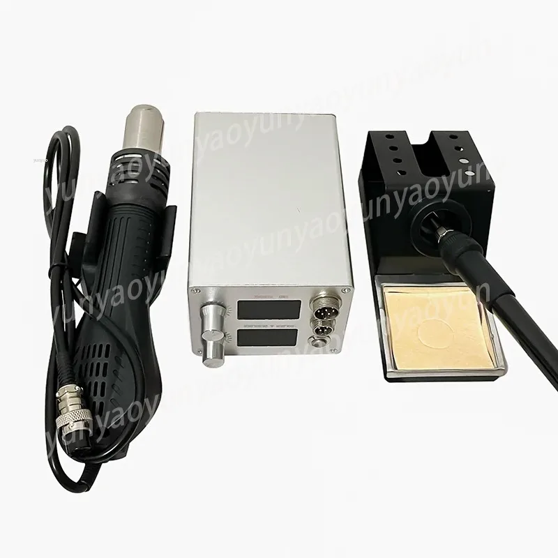 858DS Solder Station Kit Hot Air Electric Soldering Iron LED Display Rework Desoldering Station Soldering Tools