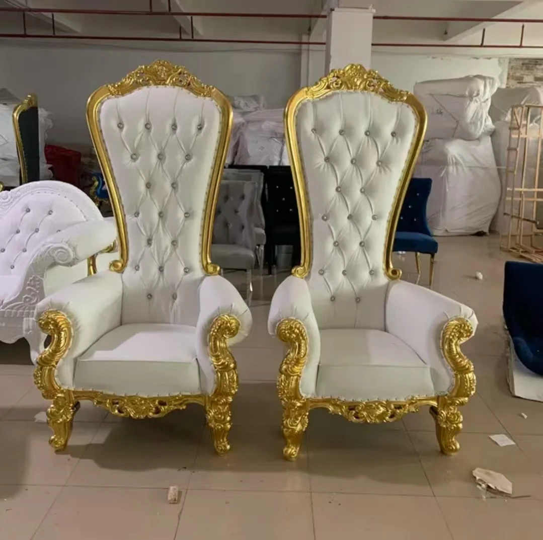 popular Royal Modern luxury hotel furniture wedding sofa thrones chair for queen king