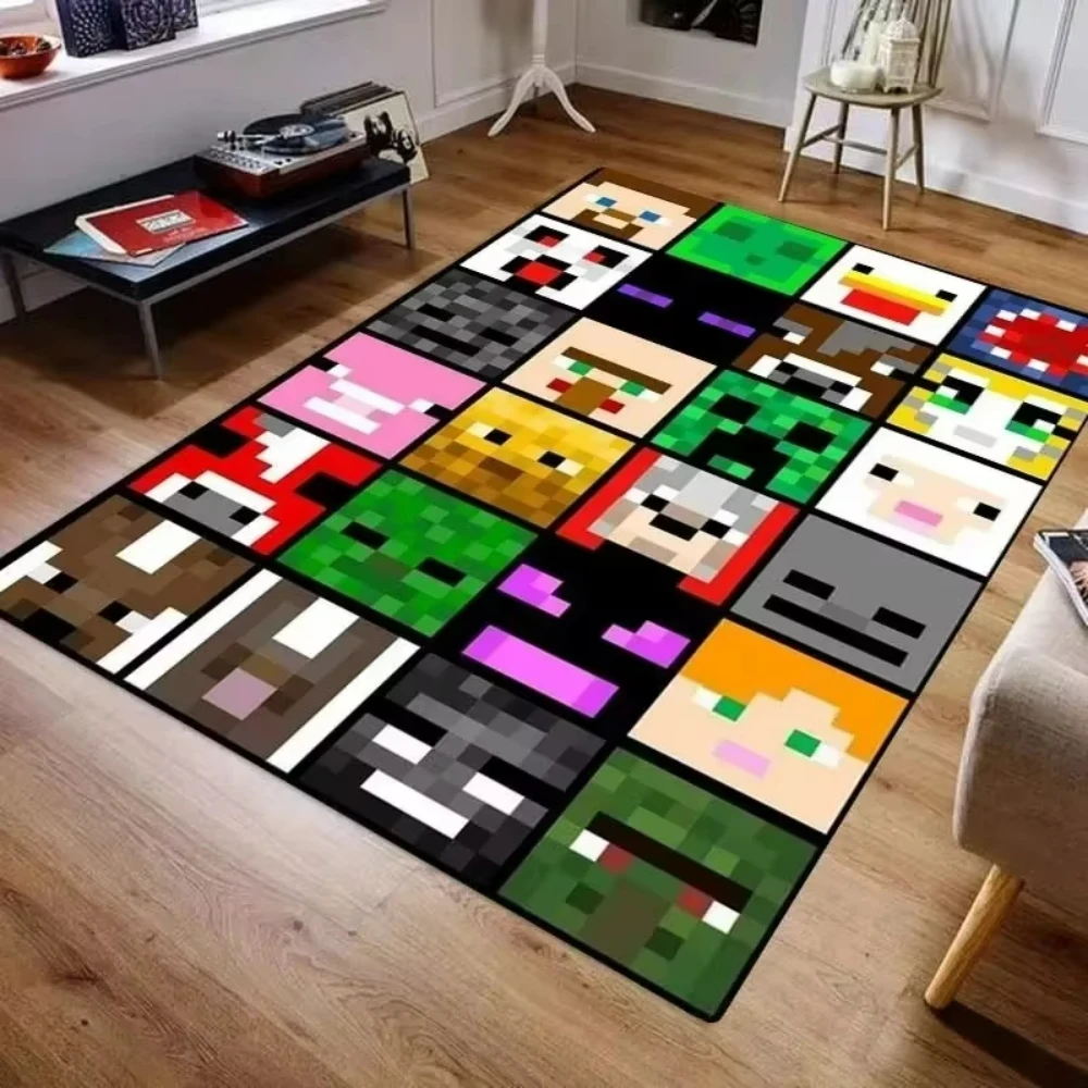 

MINISO Stylish 3D M-C Pixel Art Carpet Living Room Bedroom Carpet Easy Clean Rug Durable Comfortable for Sofa Chair Home Decor