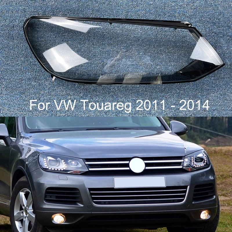 

Автомобильная фара, линза для Volkswagen VW Touareg, галогенная 2011-2014, прозрачная оболочка, стекло для фары, замена оригинальных абажуров