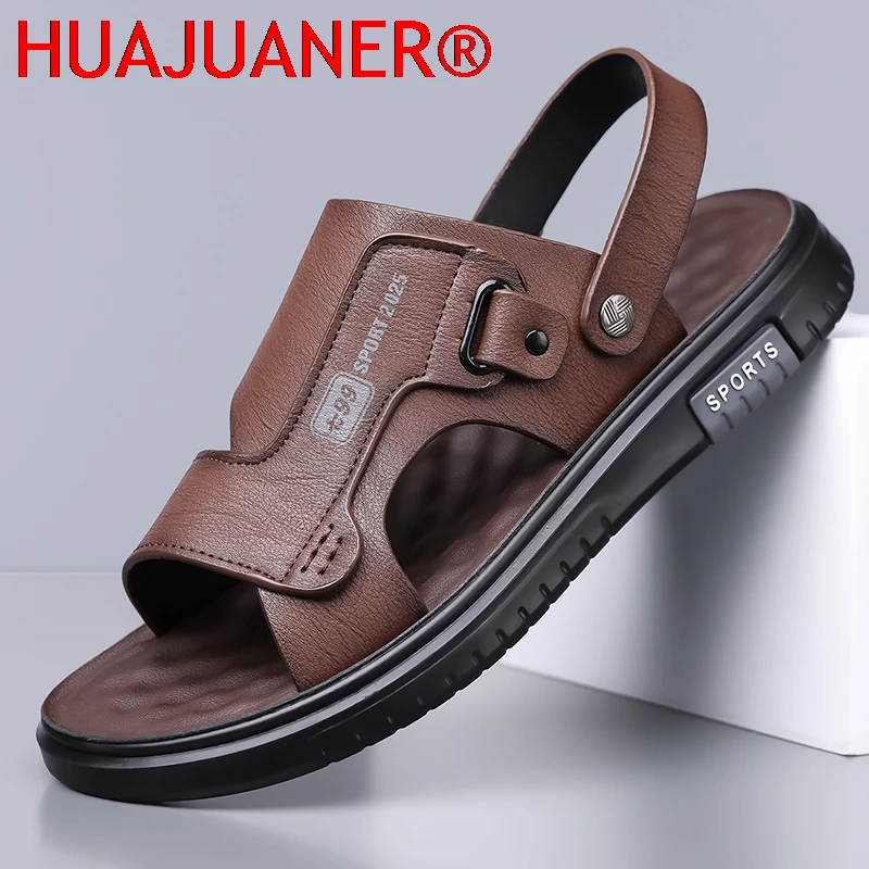 

Крутые летние тапочки для мужчин, дышащая уличная обувь для прогулок, мужские противоскользящие спортивные шлепанцы, быстросохнущие пляжные сандалии для серфинга и моря