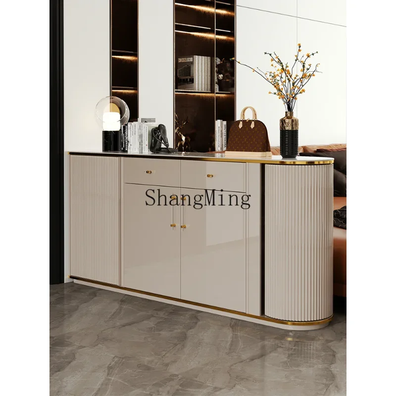

CLlight luxury simple modern large capacity against shoe entrance cabinet integrated living room partition household door