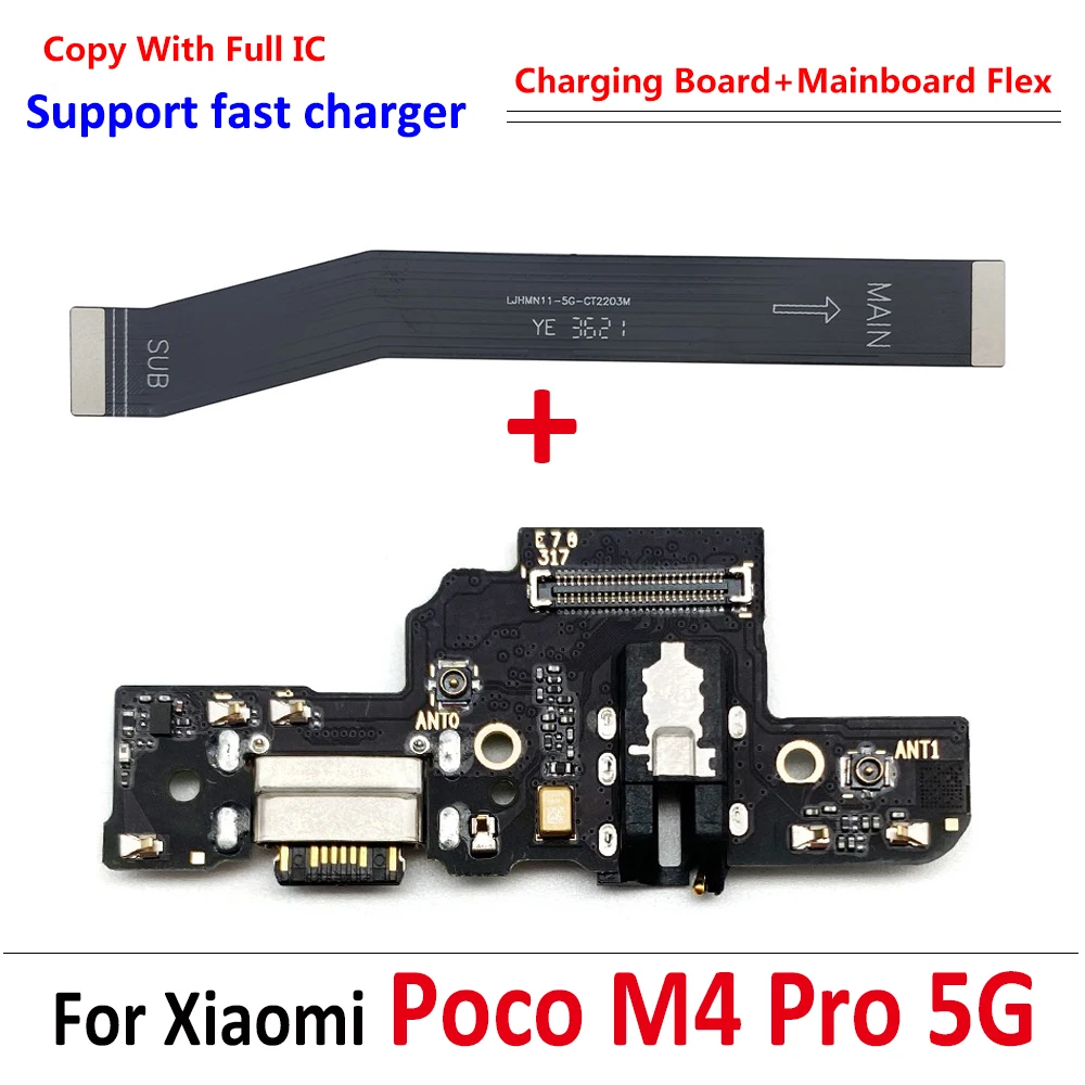 USB Dock Charger Port Charging Flex Micro Main Board Motherboard For Xiaomi Poco F2 M4 X4 X5 Pro 4G 5G X2 F1 F3 X3 Fast charging