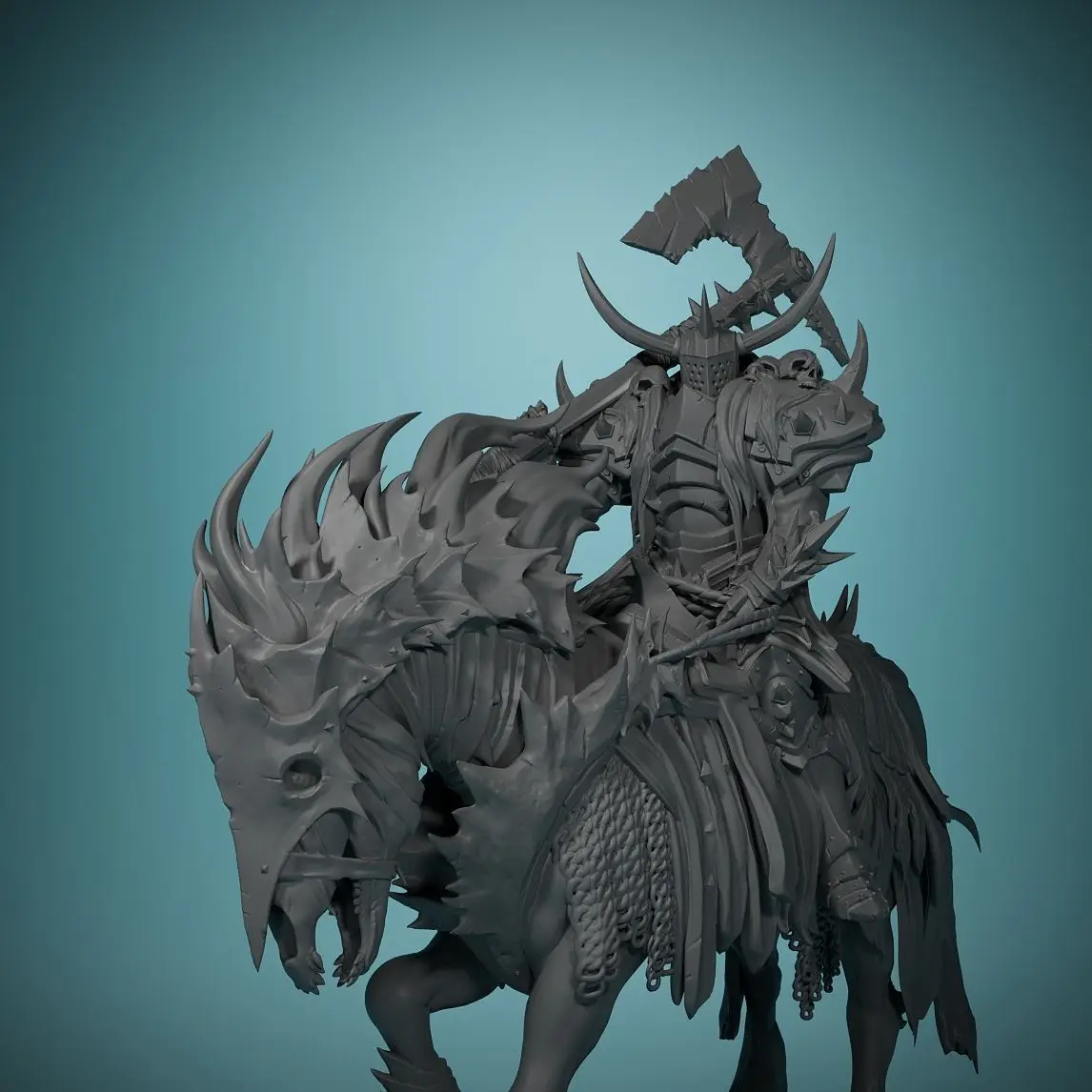80mm Dark Night Death Horse Board Game Chess Pieces Horseback Warrior Resin Model DIY Coloring Self-assembly Figurines view 4
