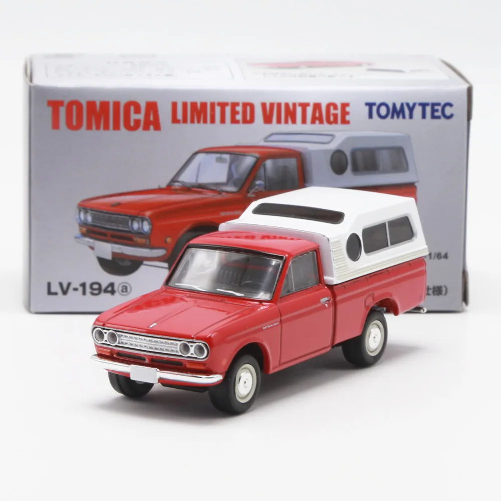 

1/64 Tomytec Tomica TLV 194A Datsun Truck Red Limited Edition Simulation Alloy Static Car Model Toy Gift