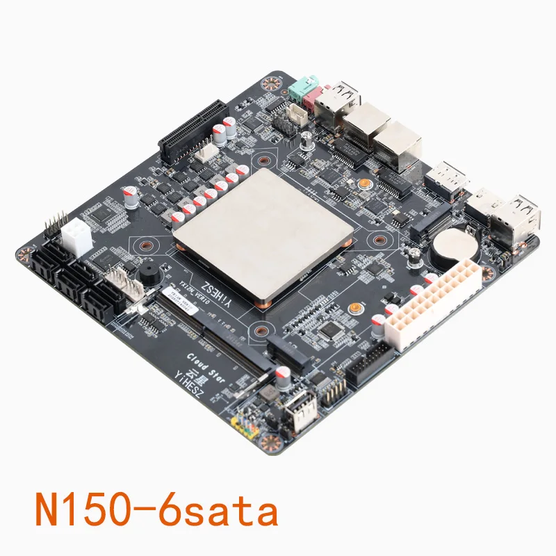 N100/N150 NAS DDR4 Motherboard 6* SATA3.0 2X Intel I226 2.5G Mini ITX 17x17CM 2* M.2 1X PCIE For DIY NAS Storage Server