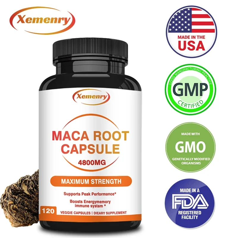 

Maximum Strength - Maca Root 4800 mg Bodybuilding and Sports Supplements Non-GMO, 120 Tablets Vegan Men's Supplement