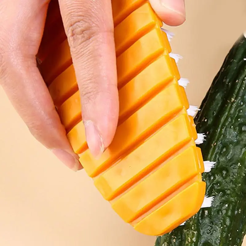 Bendable Fruit Brush Carrot Shape Multiple Segments Bendable Fruit And Vegetable Brushes Veggie Brush Fruit Scrubber For Food