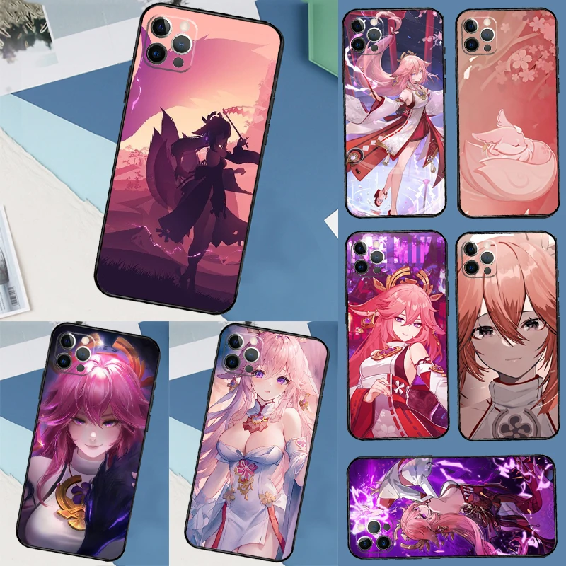Genshin Impact Yae Miko Case For Samsung Galaxy A16 A36 A56 A12 A32 A52 A15 A35 A55 A54 A34 A14 A13 A53 A17 A37 A57