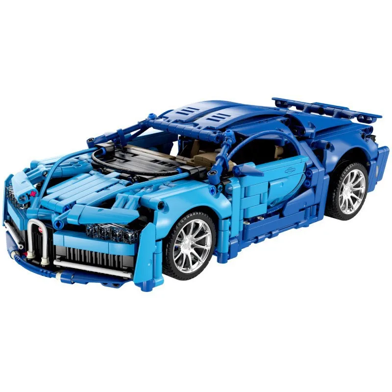 Chinese building blocks 1:14 high difficulty small particle block assembly puzzle Bugatti model assembly toy