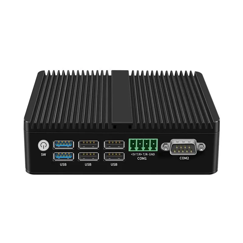 Intel N100 4xi225 2.5G Lan Mini Pfsense Firewall PC HD DP Celeron J4125 OpenWrt Mini computer industriale senza ventola RS232 RS485 4G