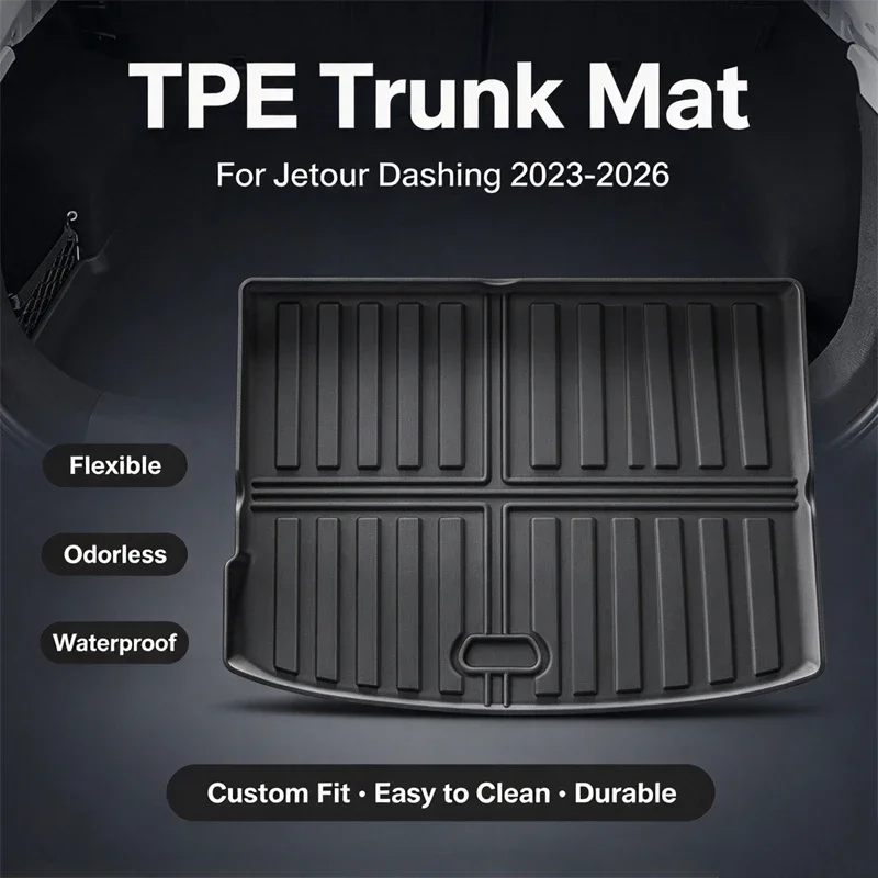 For Jetour Dashing 2023 2024 2025 2026 Eco-Friendly TPE Trunk Mat Non-Slip Dustproof Car Cargo Liner Auto Interior Accessories