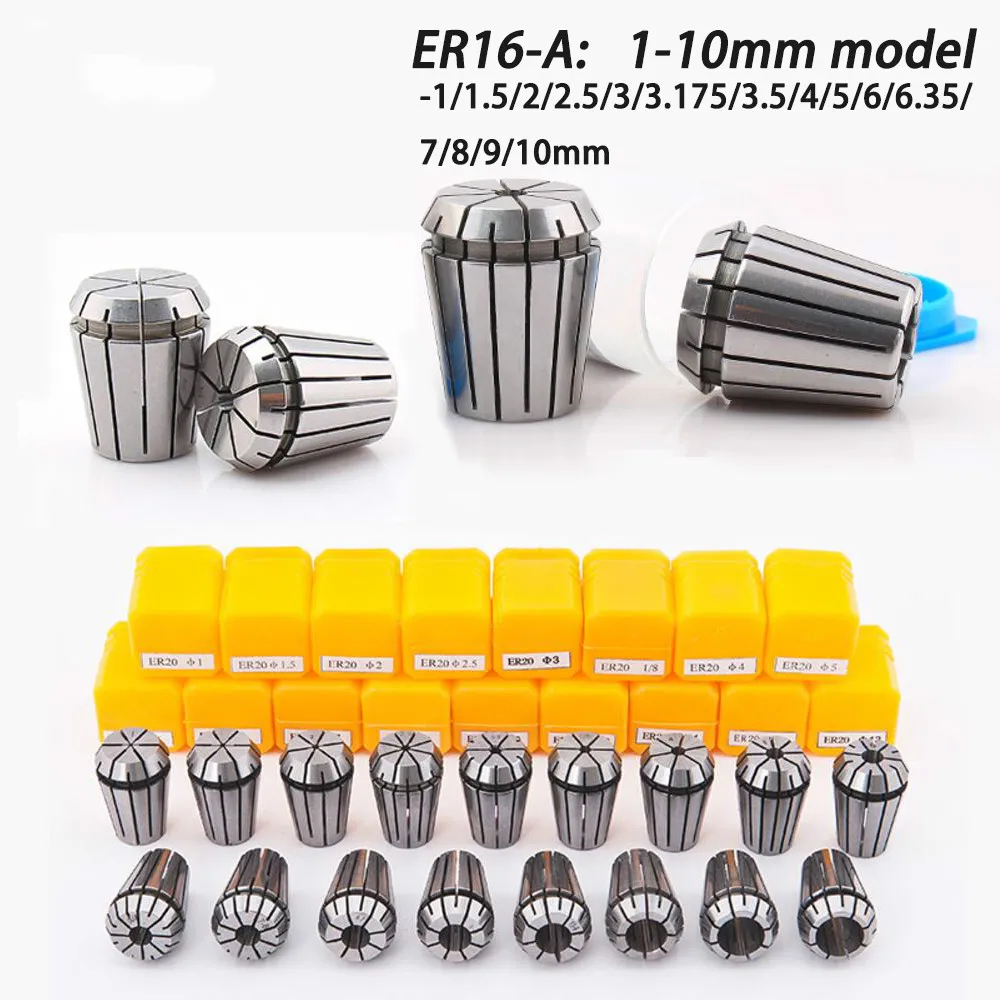 HAOJIAYI CNC Spring Collet Chuck Set ER16 1-10mm for CNC Milling Lather Tool Holder