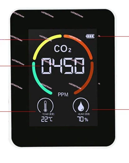 

Formaldehyde PM2.5 Air Quality Detector Carbon Dioxide CO2 New House Intelligent Portable Oxygen Concentration Test