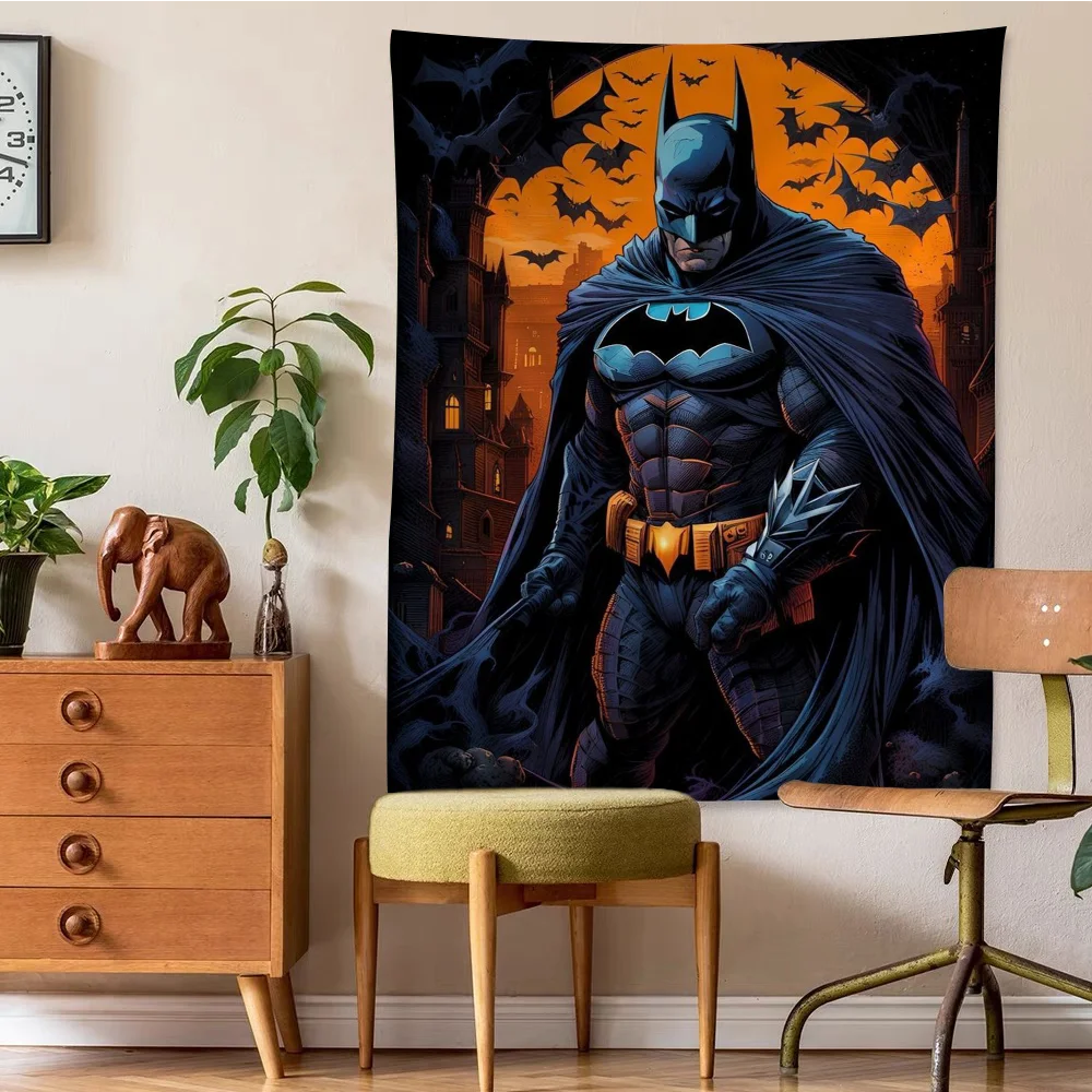 Classic Character B-Batman Anime Tapestry Hippie Flower Wall Carpets Dorm Decor Wall Hanging Home Decor