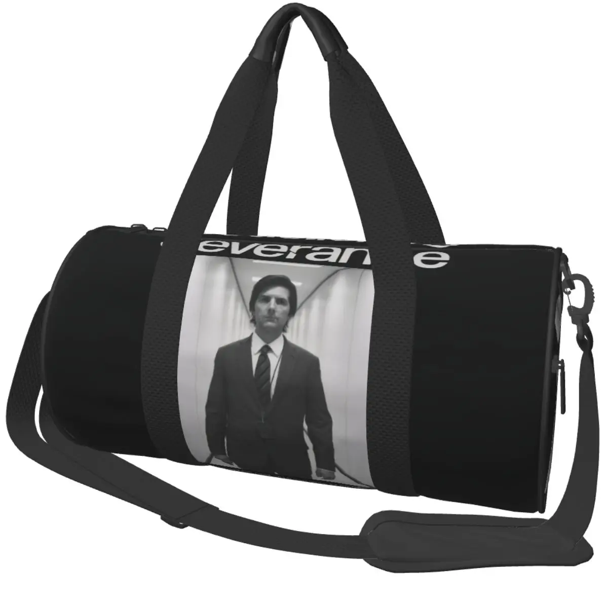 

Gym Bag Movie Vintage 90s Sports Bag with Shoes Severance Couple Oxford Printed Handbag Colorful Travel Training Fitness Bag