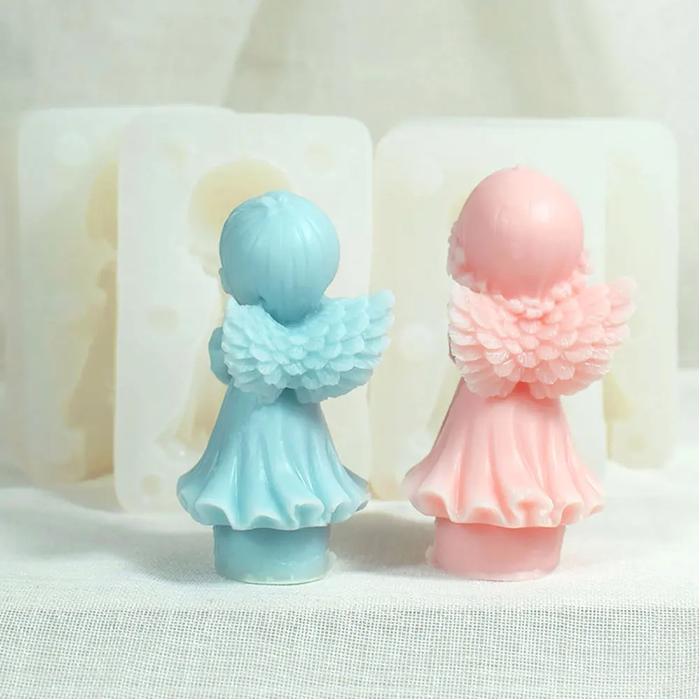 For Fun Angel Girl Candle Silicone Mold DIY Handmade Angel Girl Soap Plaster Candle Decoration Mold Candle Gift Making Mold