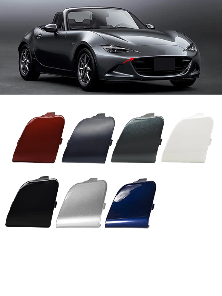 Para Mazda MX5 2016 2017 2018 2019 2020 2021 2022 2023 gancho de remolque de parachoques delantero cubierta de orificio de ojo tapa de remolque