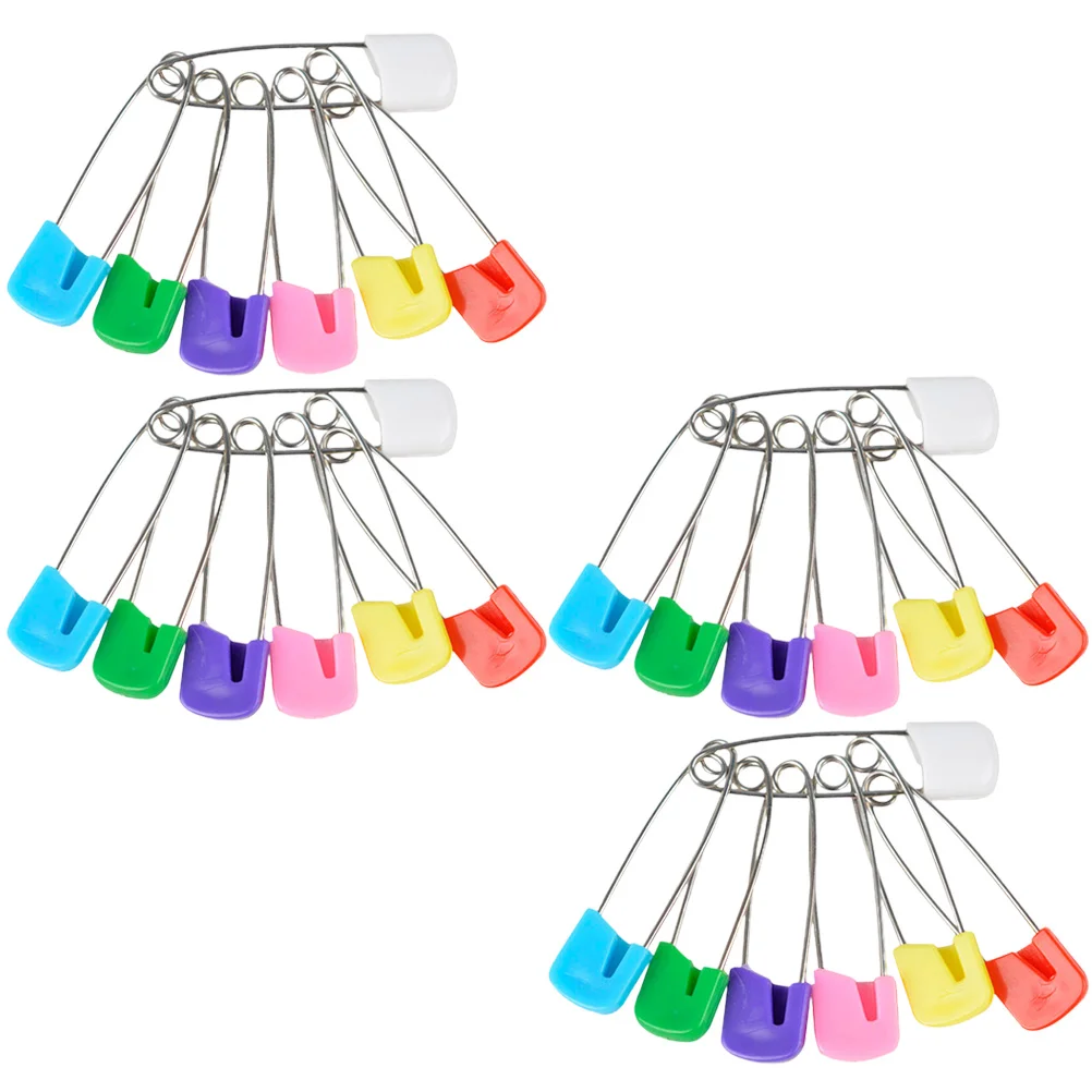 50 Pcs Child Safety Pins Diaper for Cloth Diapers Heavy Duty Mask Costume Brooch Clothing Plastic Fastener Clothes Baby Adult